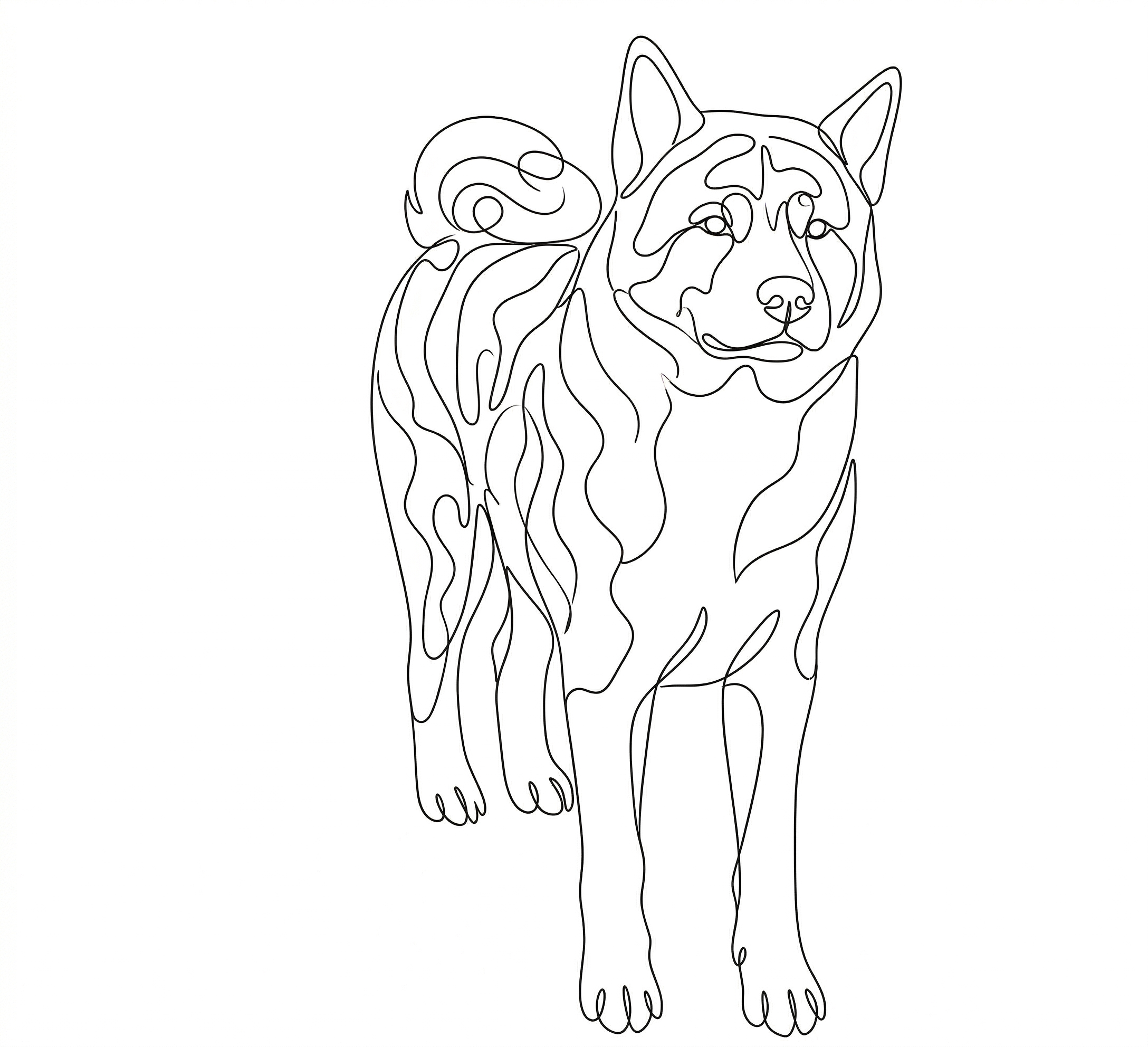 Dibujo de perro en trazo